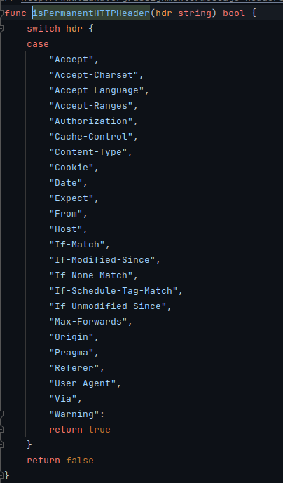permanent http header